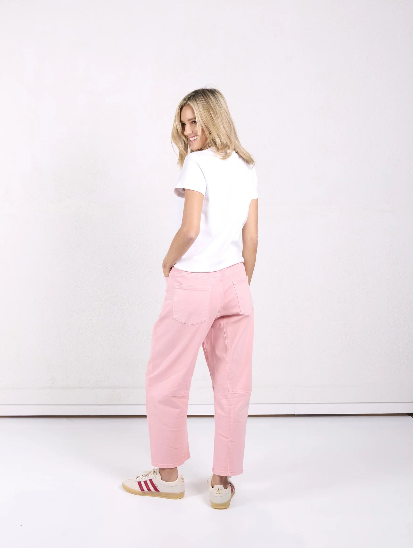 Monaco Jeans Leo Barrel Pants in Blush Pink
