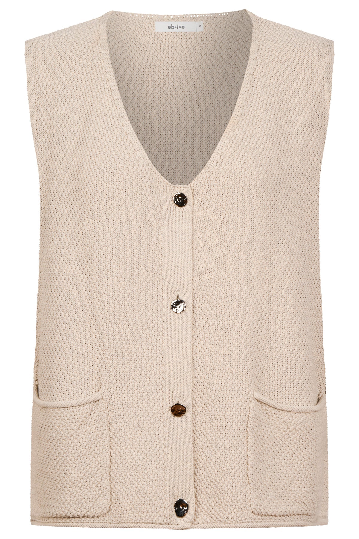 Eb + Eve Maris Knit Vest in Tusk