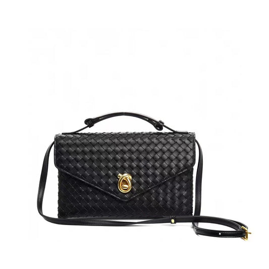 L'Ora D'Oro Black Paris Weave Bag