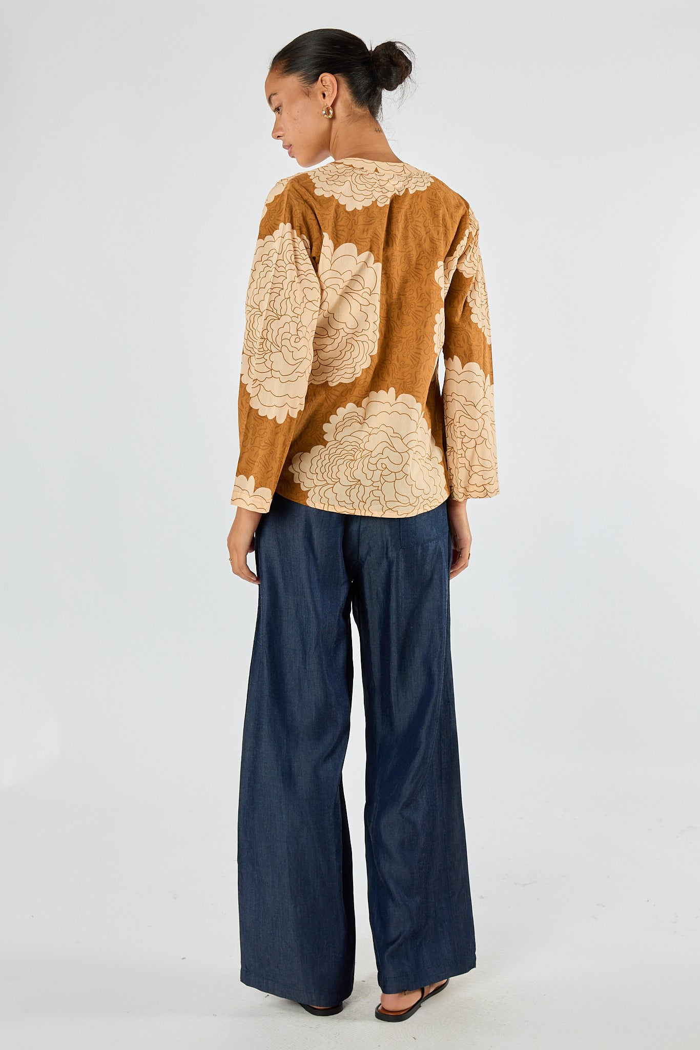 Itami Orient Long Sleeve Top Mustard