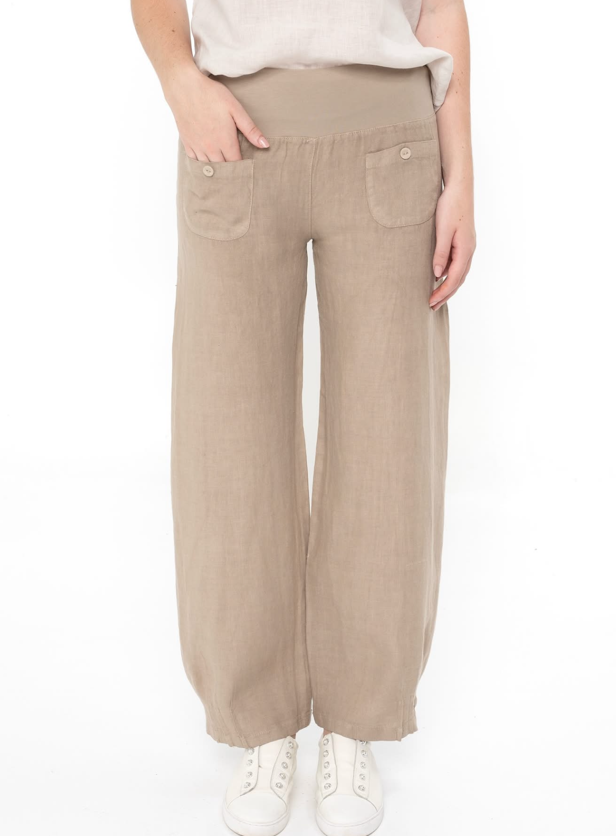 Elizabeth Scott - Linen Pants Caramel