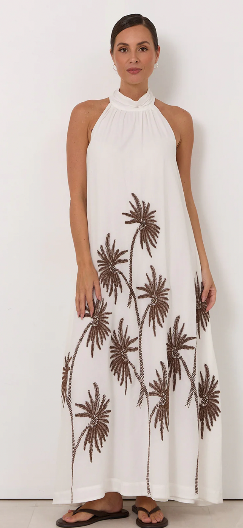 Adorne Kenzi High Neck Maxi Dress