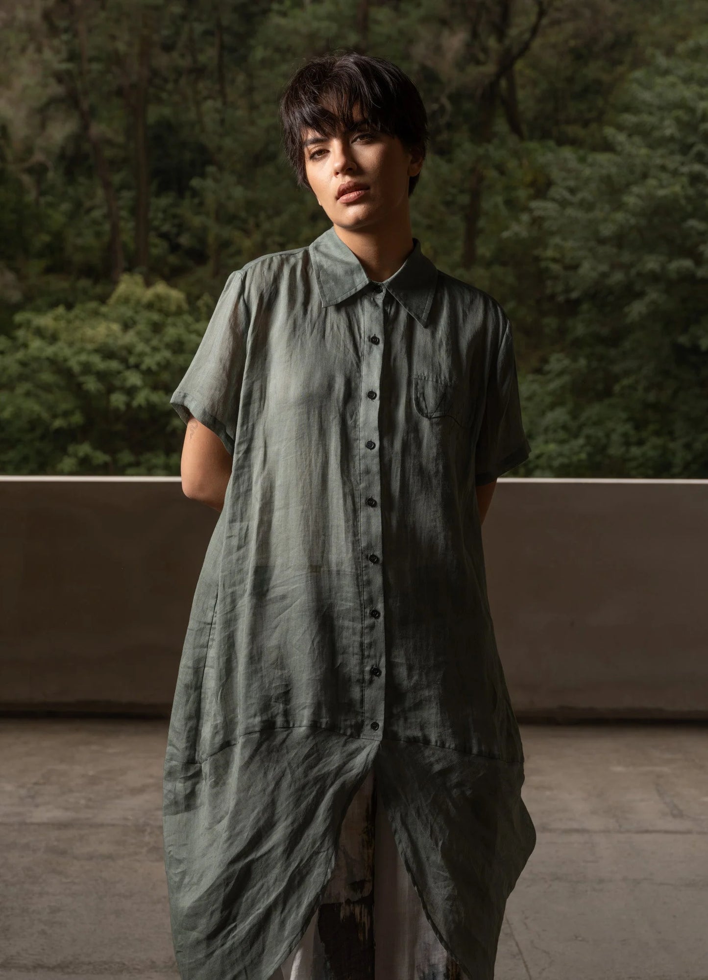 Bone & Aarrow Marlie Sage Shirt Dress