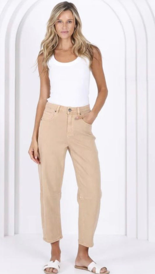 Monaco Tony Barrel Jeans - Clay