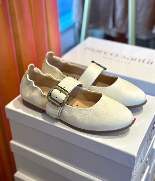 SIZE 11 / Marco Santini Pickle Ivory Ballet Flats