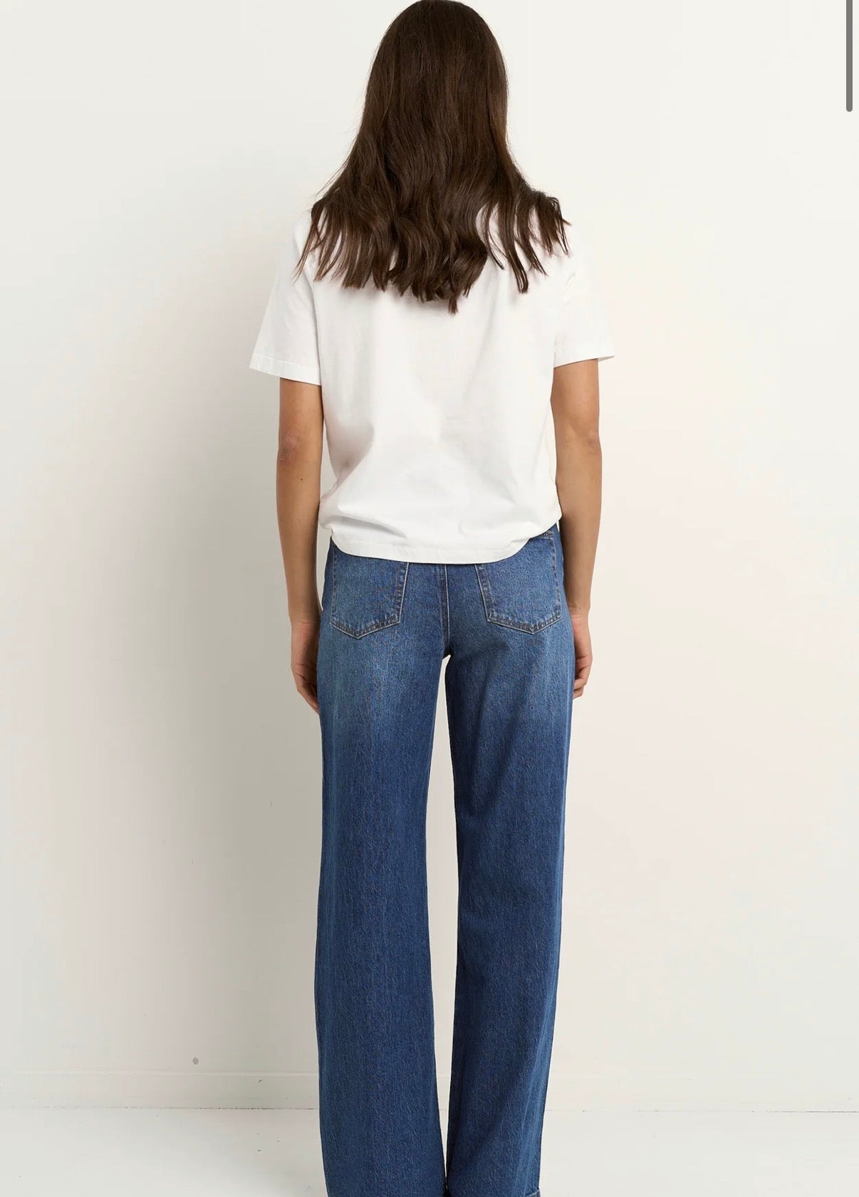 Manhattan Mid Blue Mid Rise Stripe Jeans