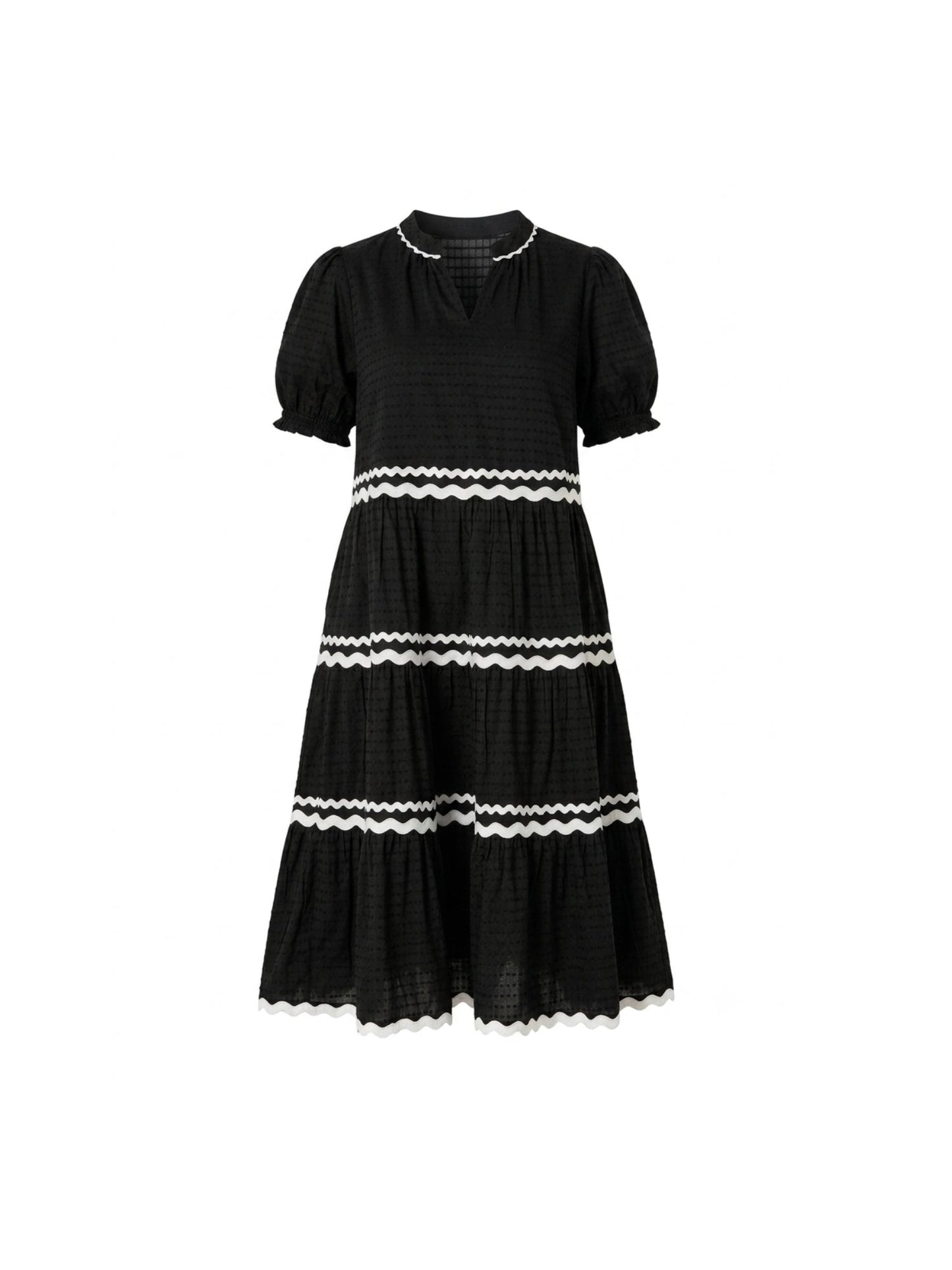 Threadz Ric Rac Black & White Dress