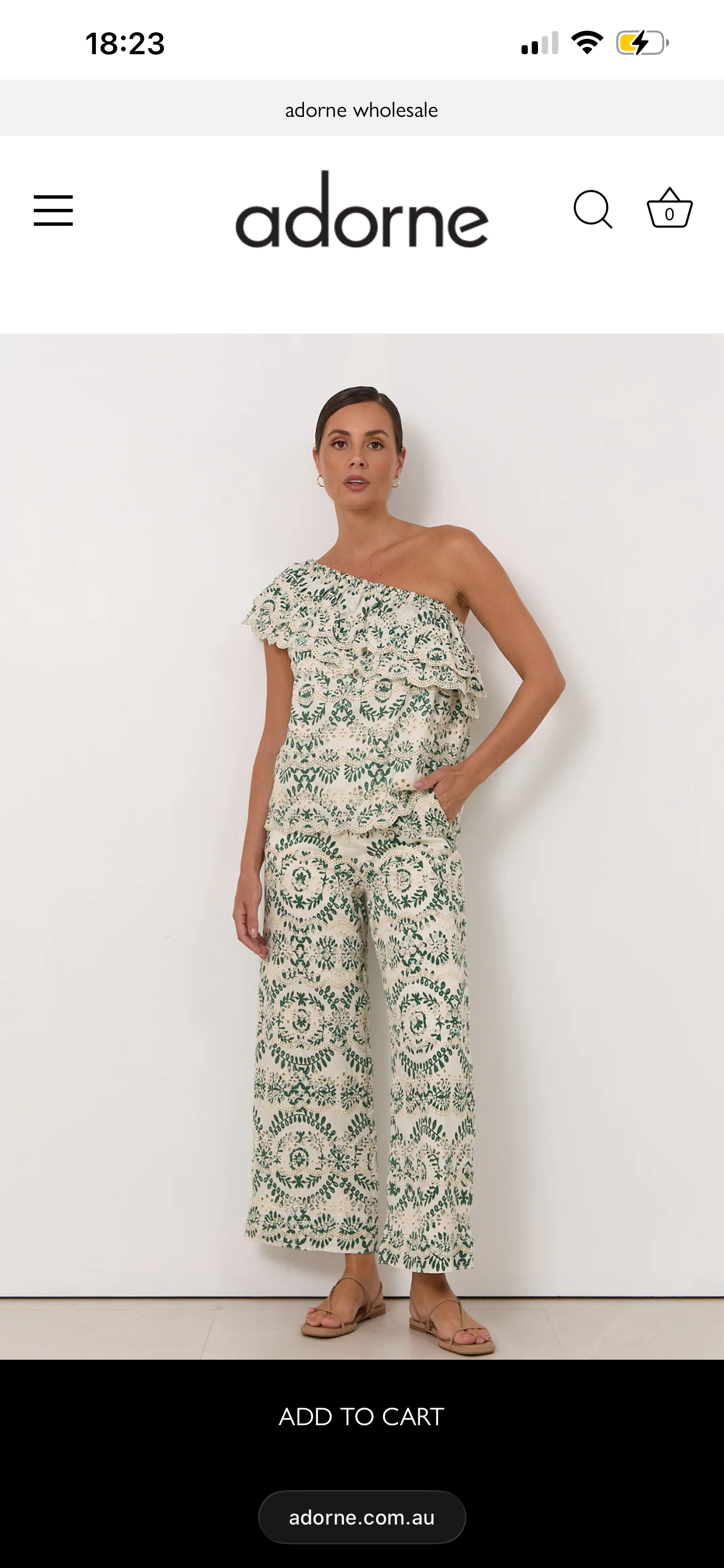 Adorne Agatha Embroidered Crop Pants