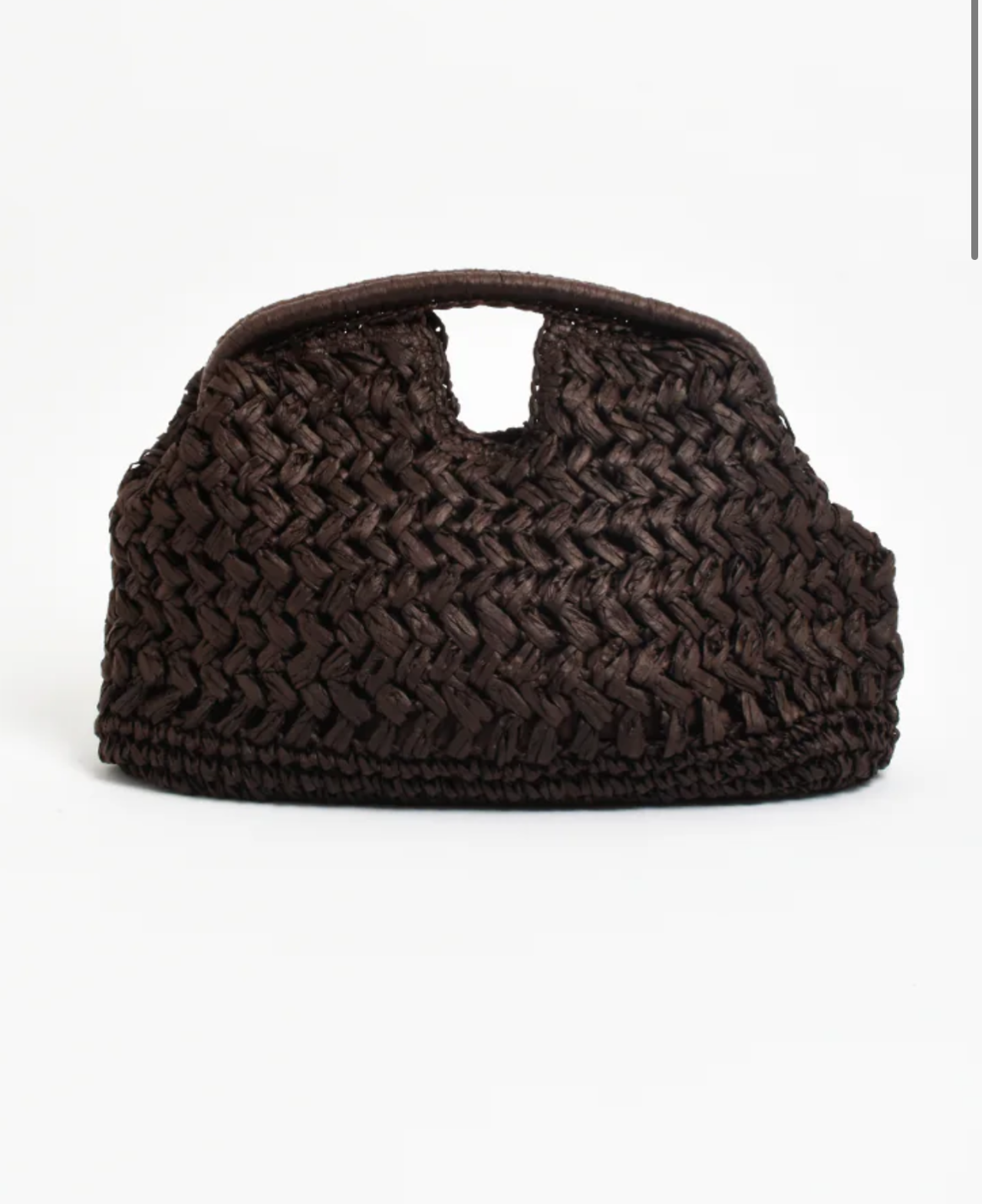Open Handle Paper Weave Clutch