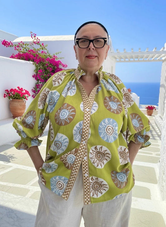 Kiik Pistachio Printed Top