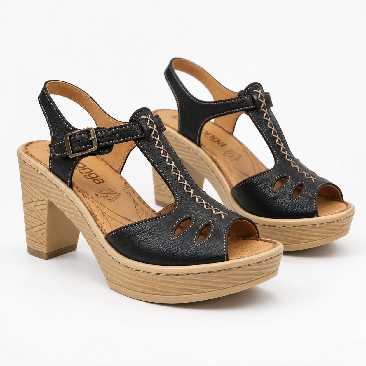 Tsonga Mekleza Black Cayak Platform Wedges