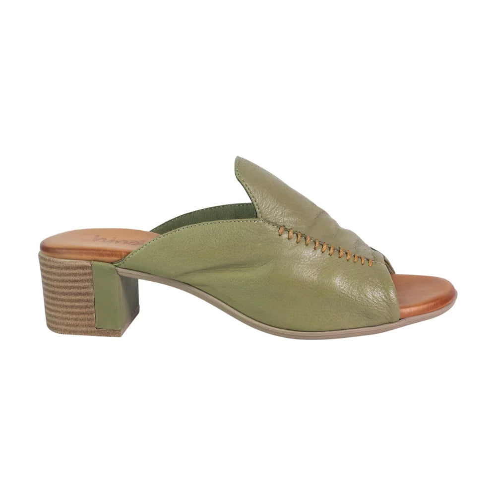 Hinako Dobby Khaki Heels
