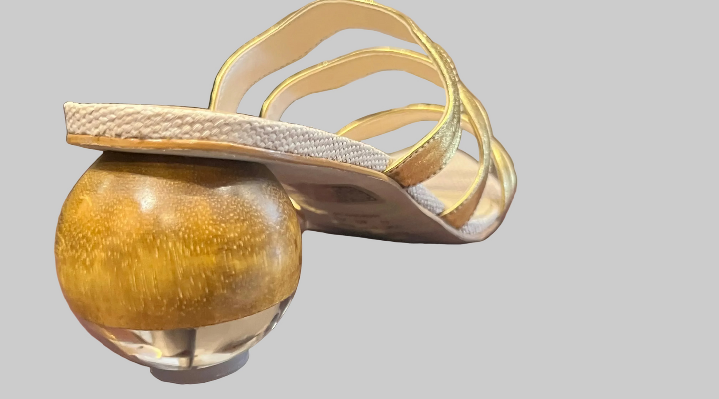 Faccine Madonna Metallic Gold Wave Heels (10547_MADPRI)