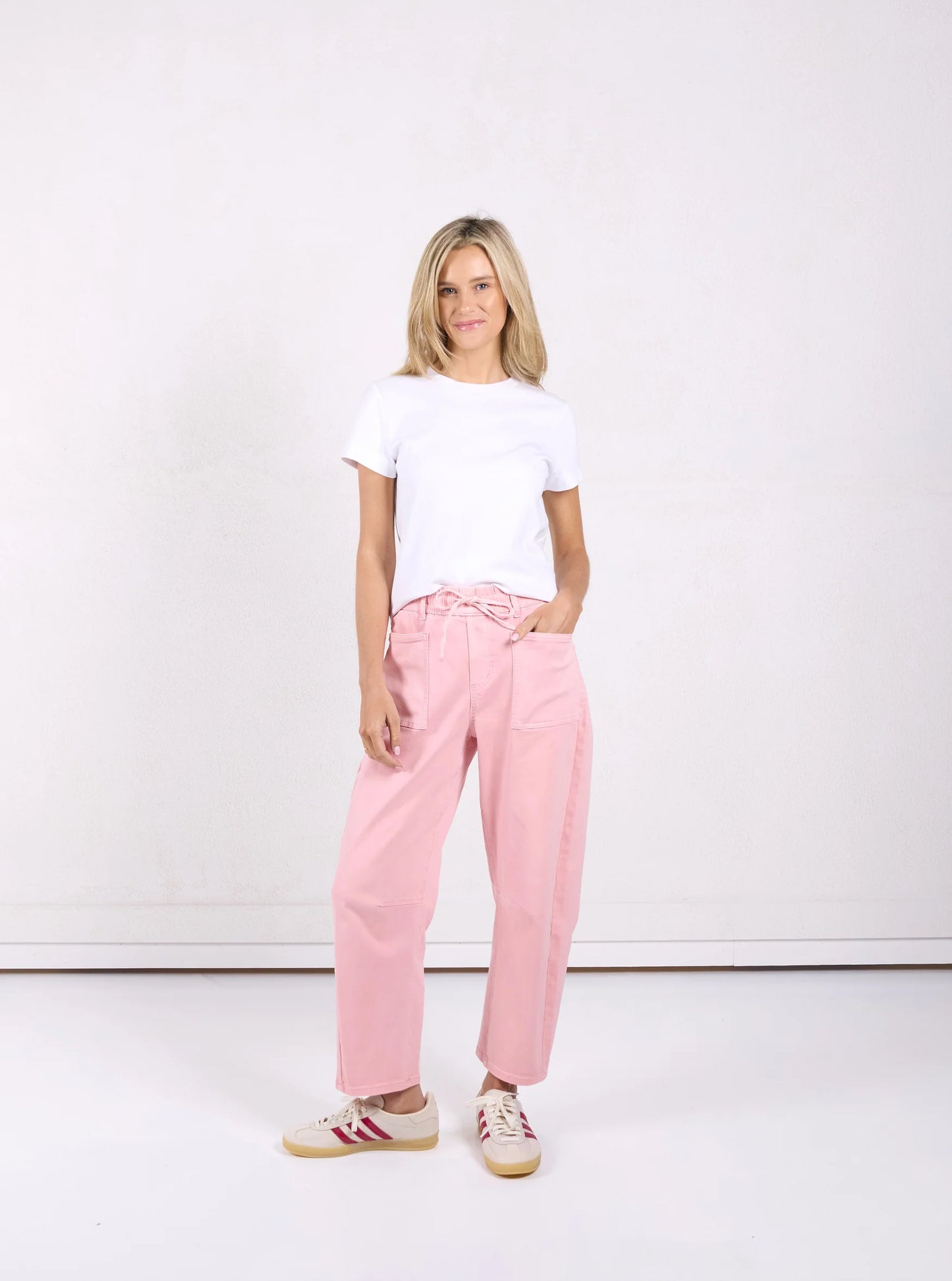 Monaco Jeans Leo Barrel Pants in Blush Pink