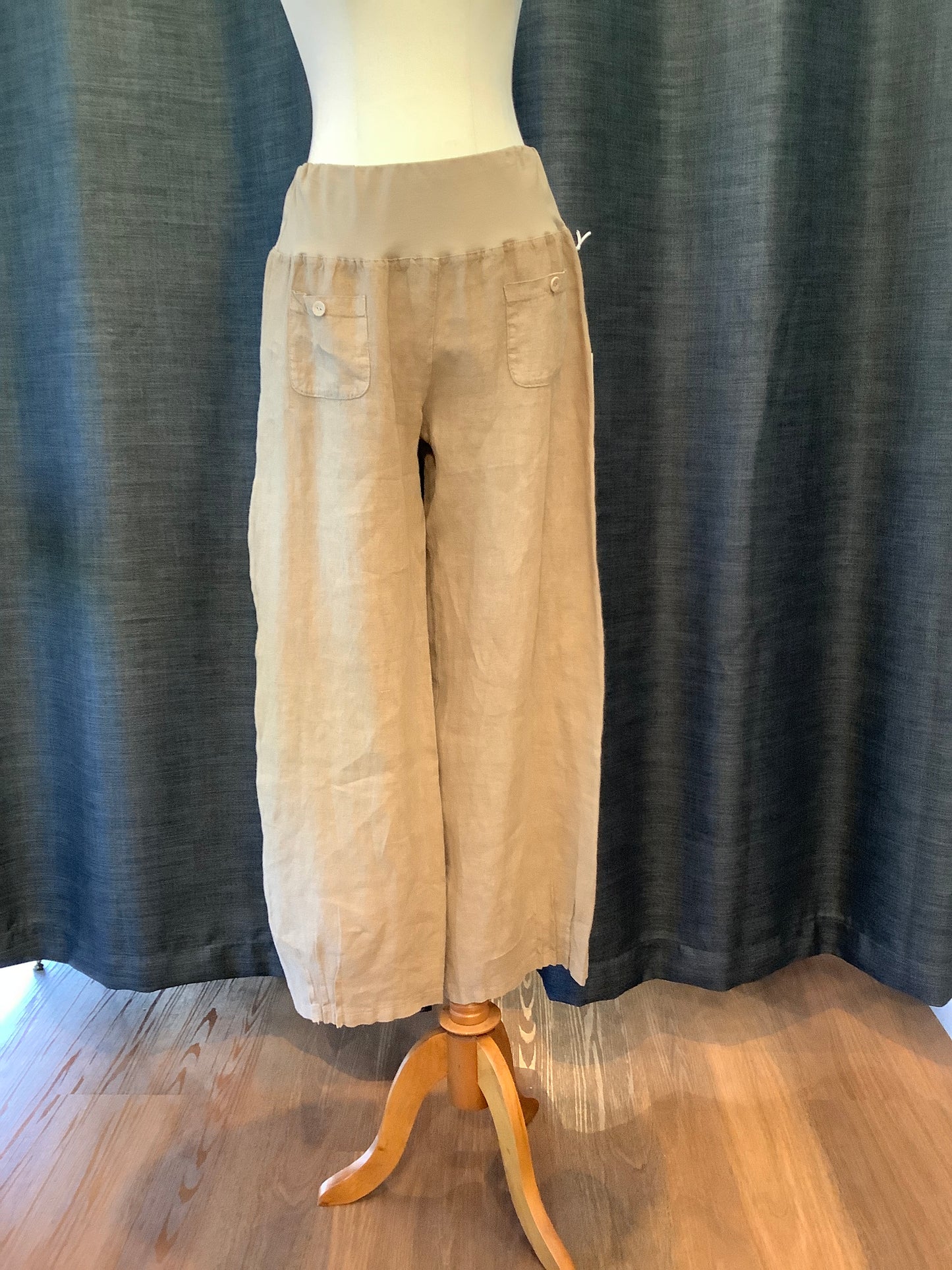 Elizabeth Scott Linen Pant Pleat Leg