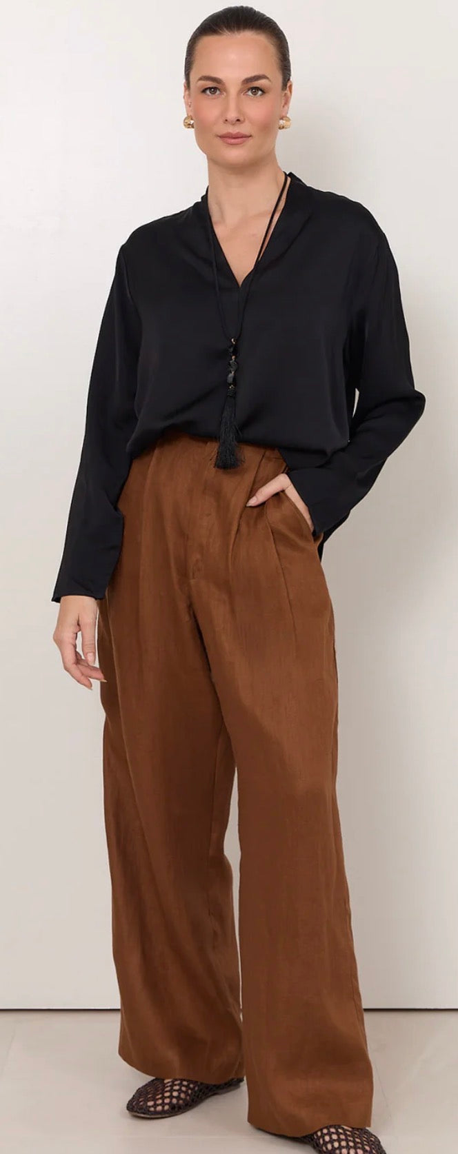 Adorne- Karmine Linen Pants