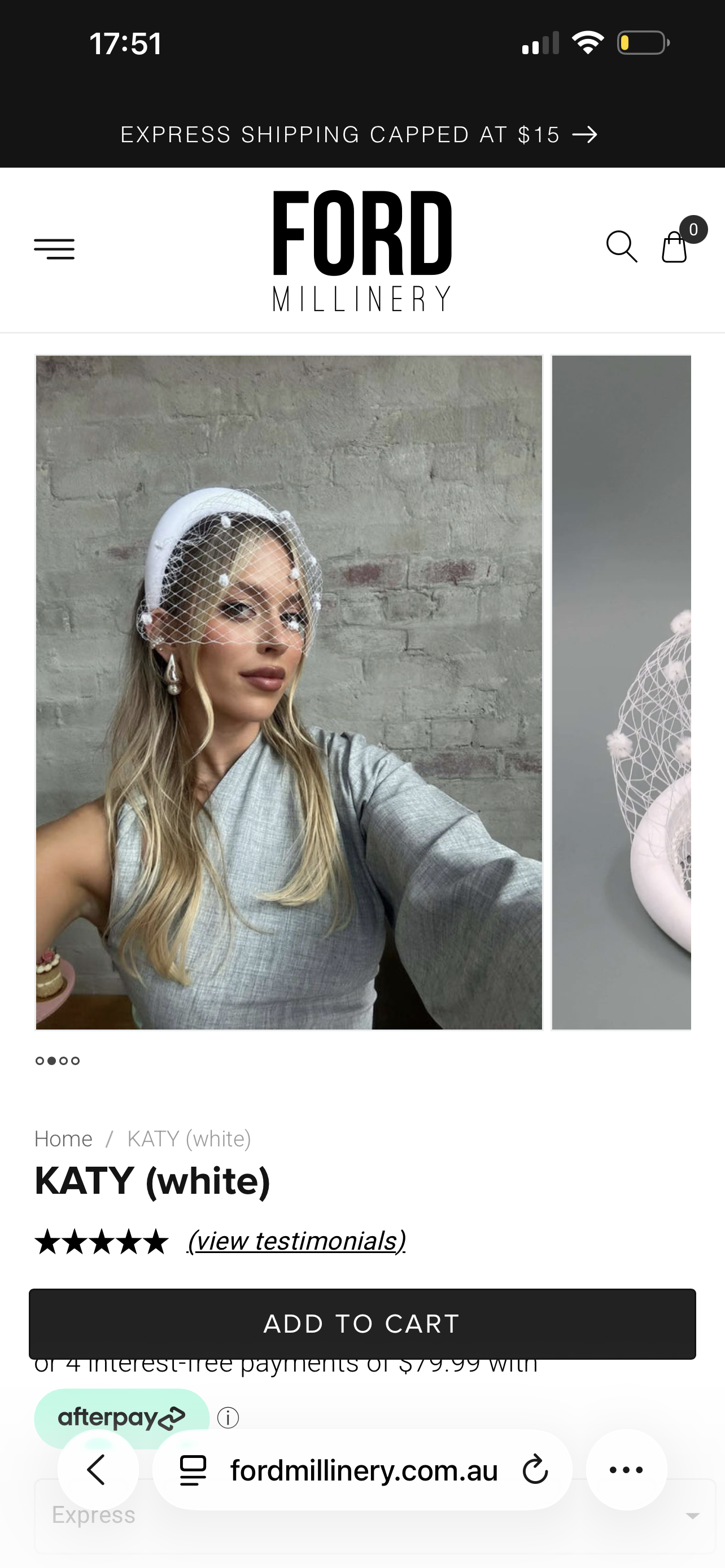 FORD MILLINERY - KATY White