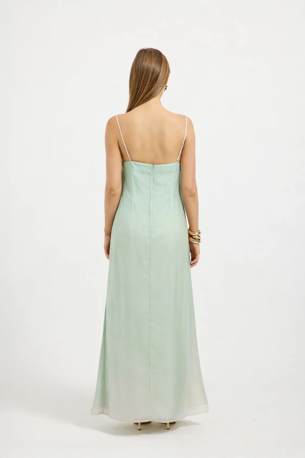 Pasduchas Delilah Column Maxi Dress in Mist Floral