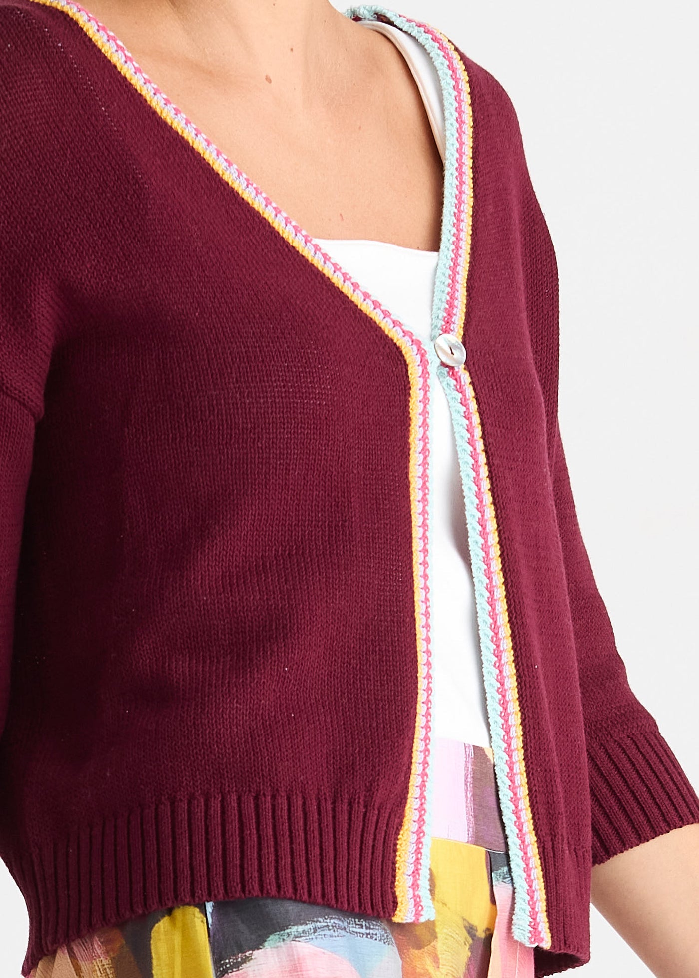 Zaket & Plover Crochet Trim Cardi
