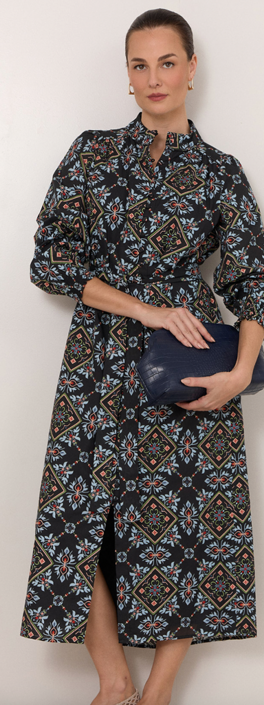 Adorne Lilian Embroidered Shirt Dress