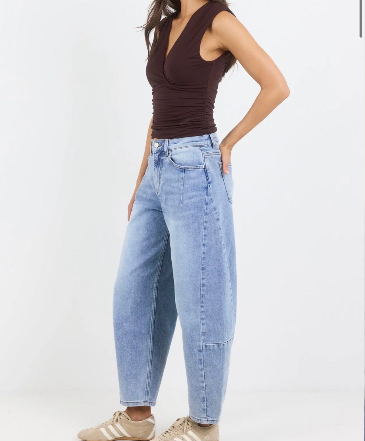 Among the Brave Graduate Light Blue Stretch Barrel Jeans