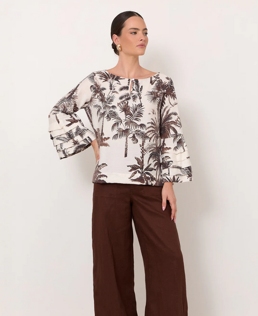 Adorne The Etta Borneo Print Top
