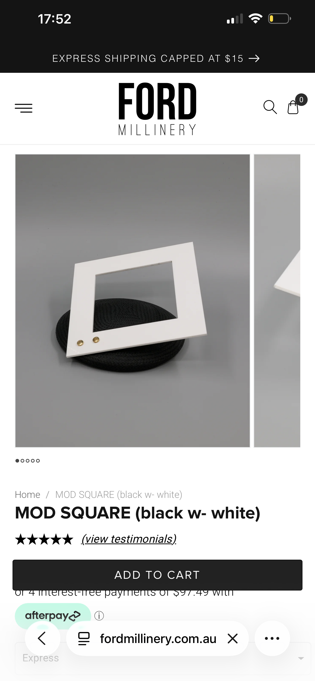 FORD MILLINERY -MOD SQUARE