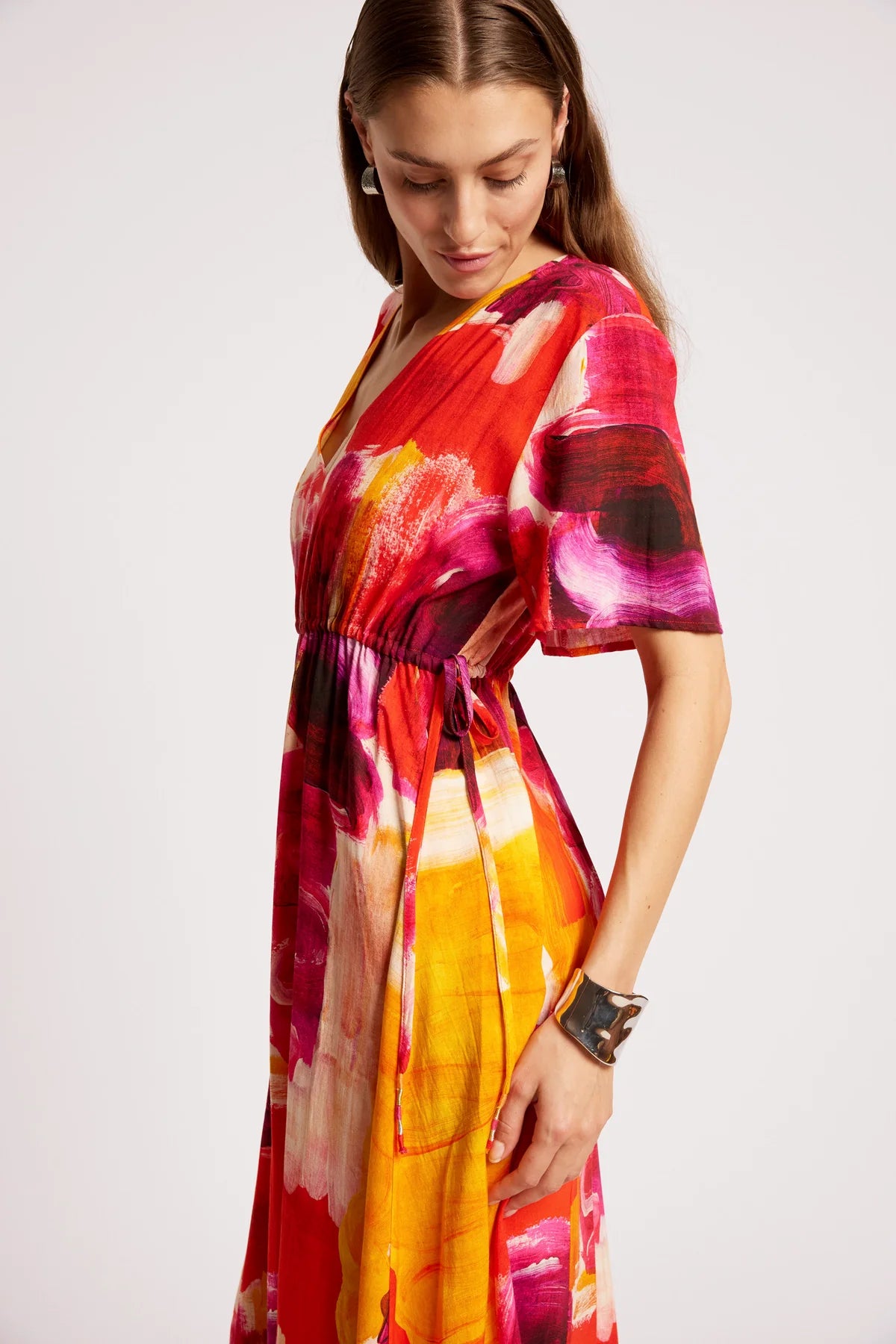 Eb + Eve Palmera Tie Maxi Dress in Solara