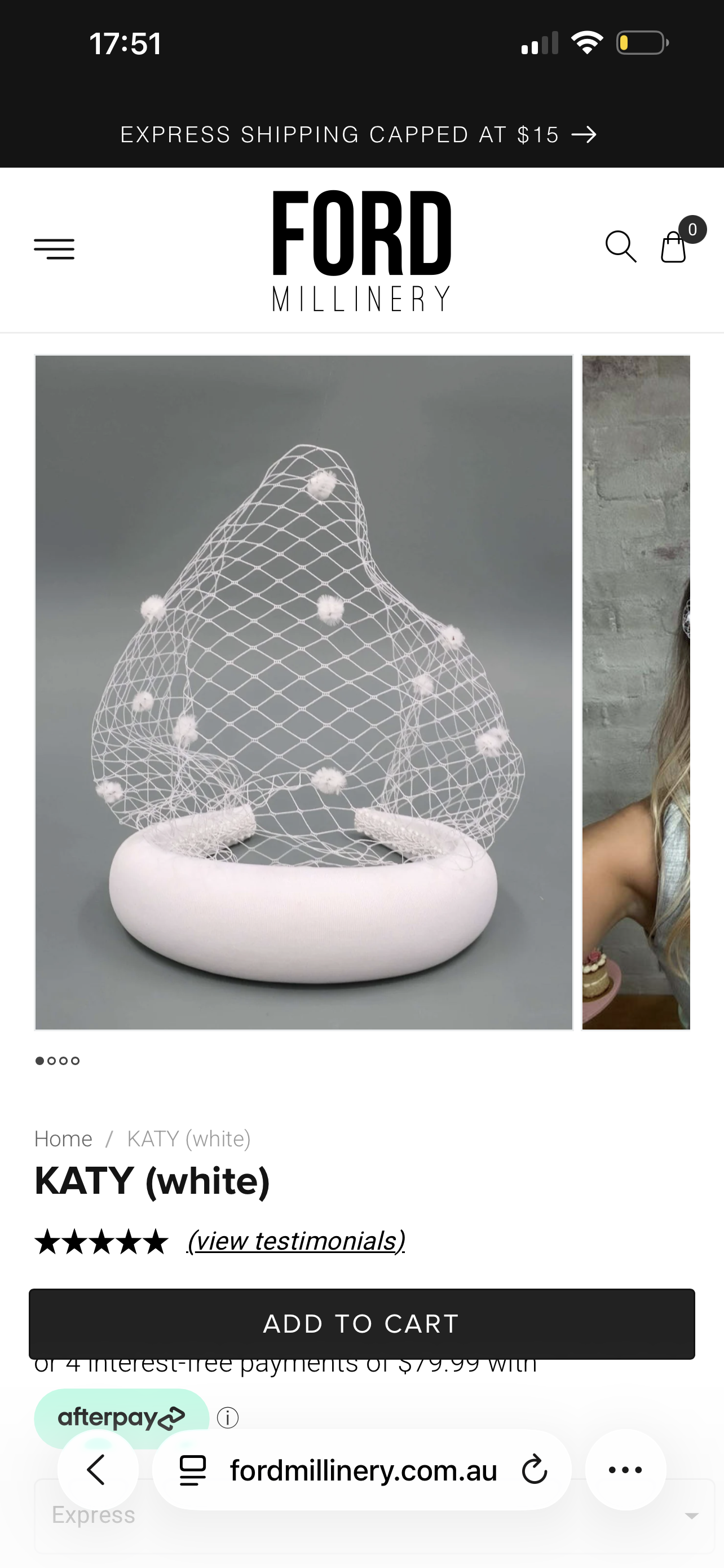 FORD MILLINERY - KATY White