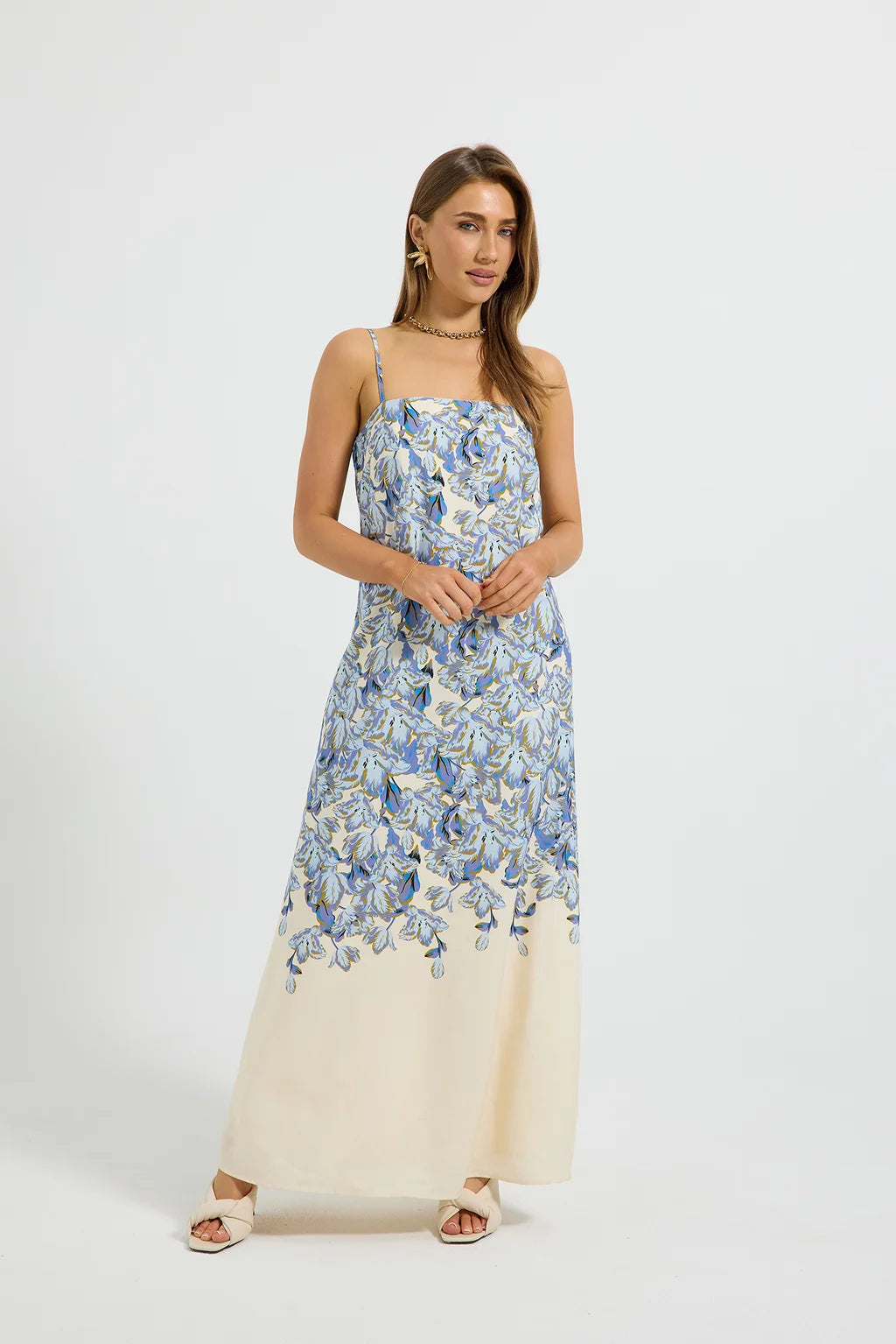 Pasduchas Bowie Maxi Dress in Bluebell Floral