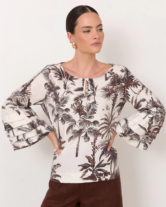 Adorne The Etta Borneo Print Top