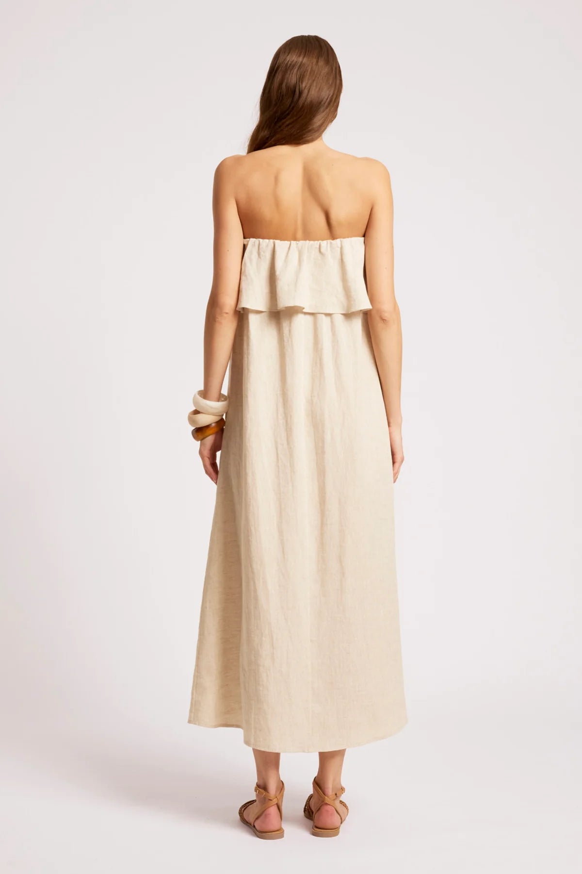 Eb + Eve Maris Strapless Dress in Tusk