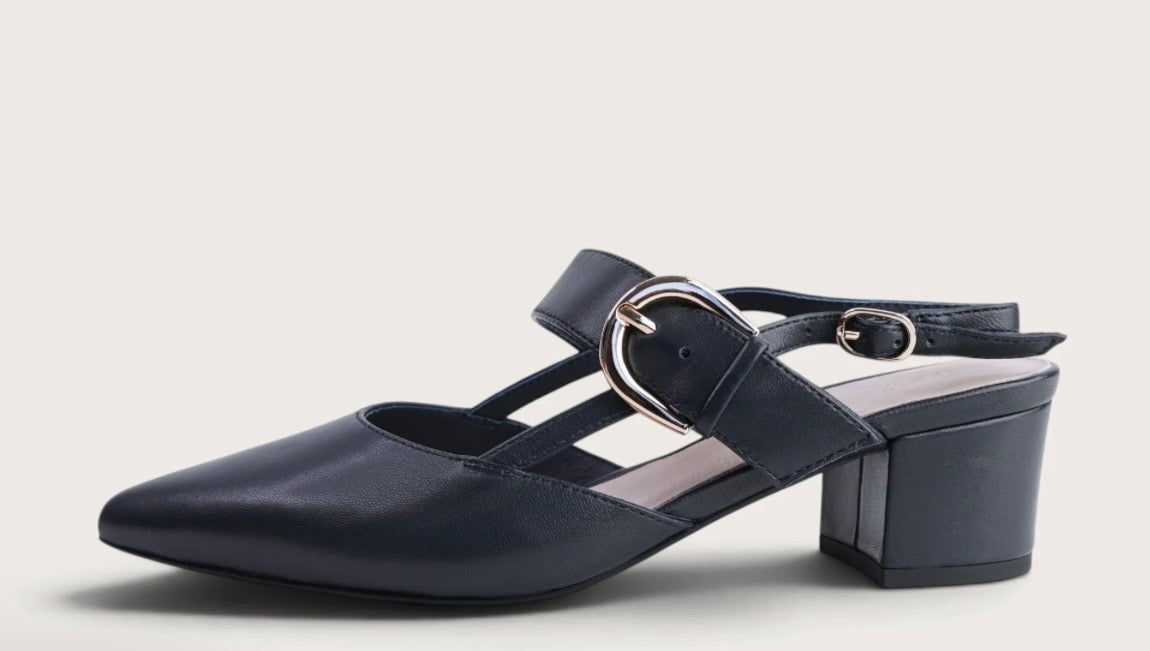 Top End Asten Navy Block Heels