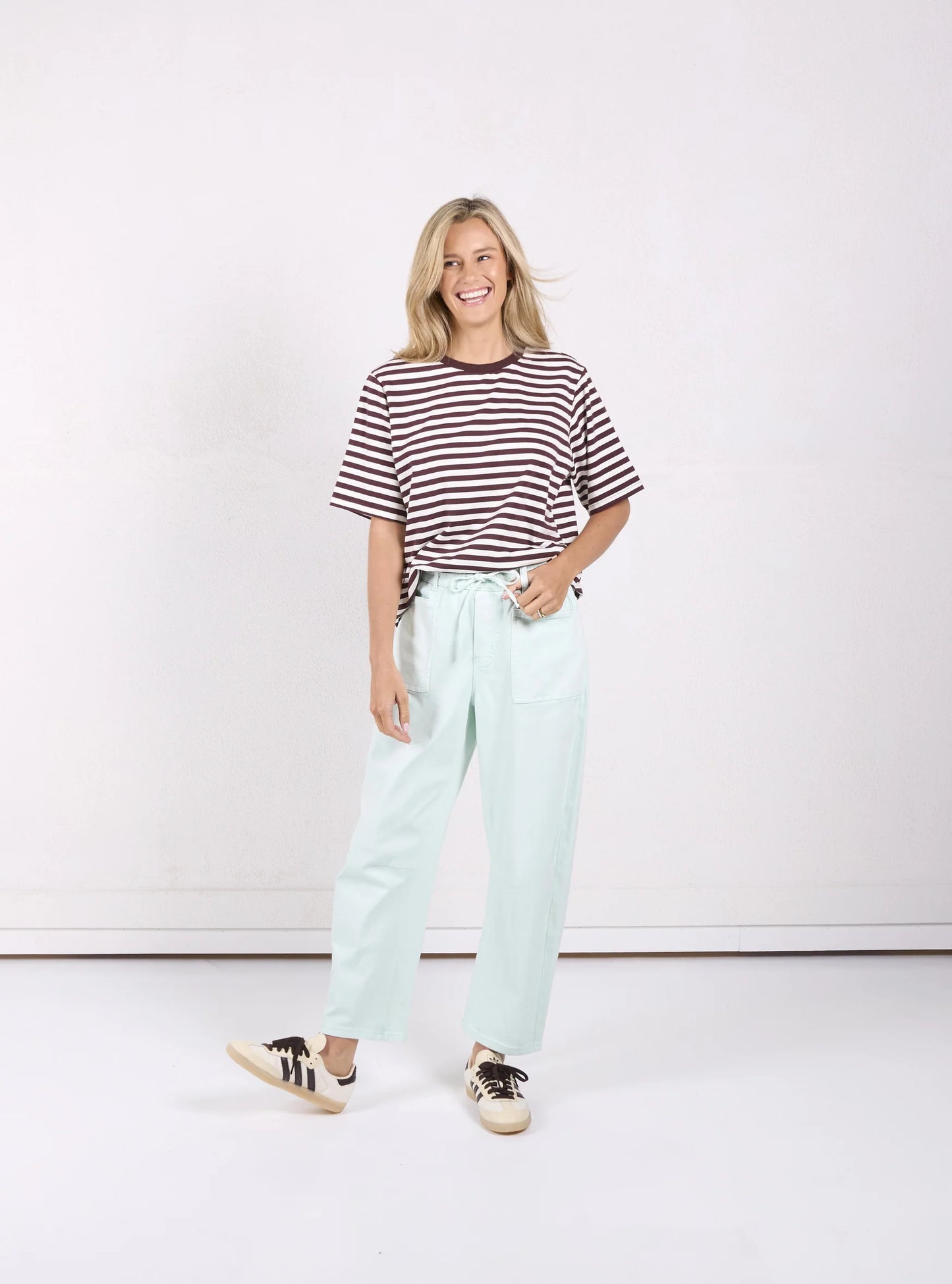 Monaco Jeans Leo Barrel Pants in Sea Mist