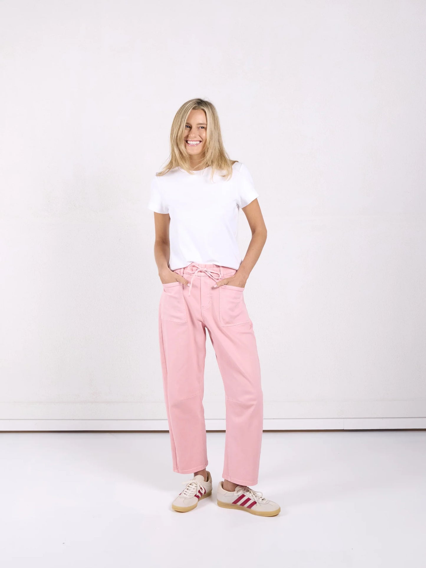 Monaco Jeans Leo Barrel Pants in Blush Pink