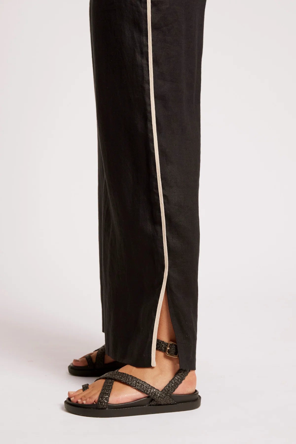 Eb + Eve Maris Splice Pant in Black & Tusk Duo