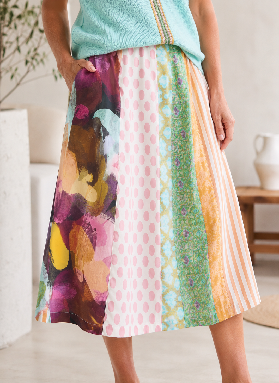 Zaket & Plover Pattern Clash Skirt