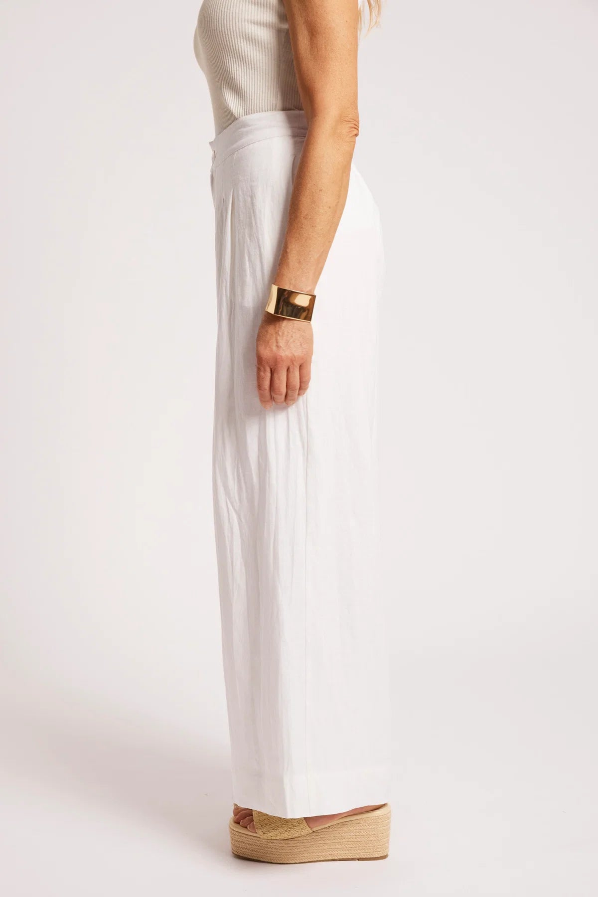 Eb + Eve Cove Palazzo Pants in White