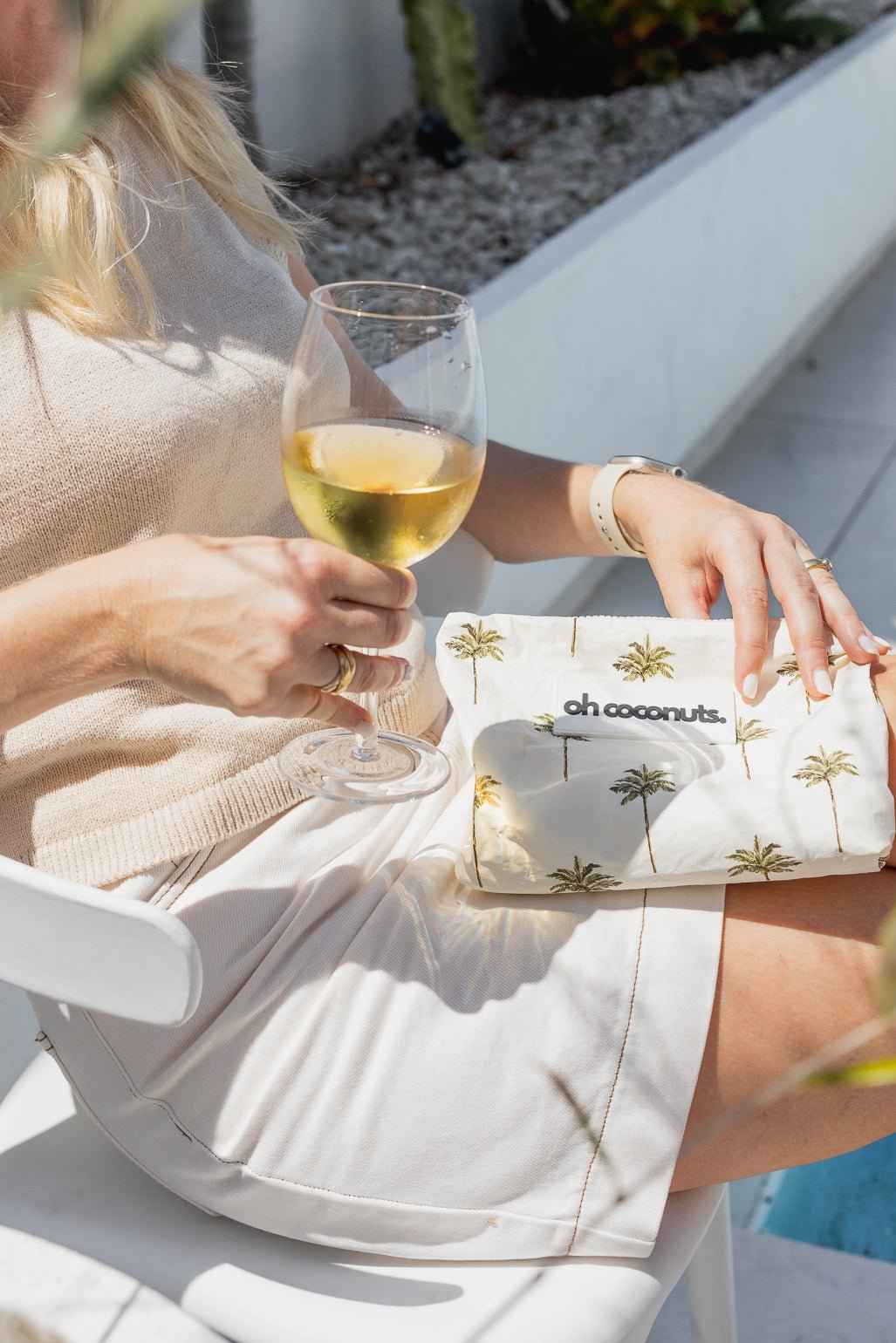 Oh Coconut LA Palm  Pouch  -  Medium