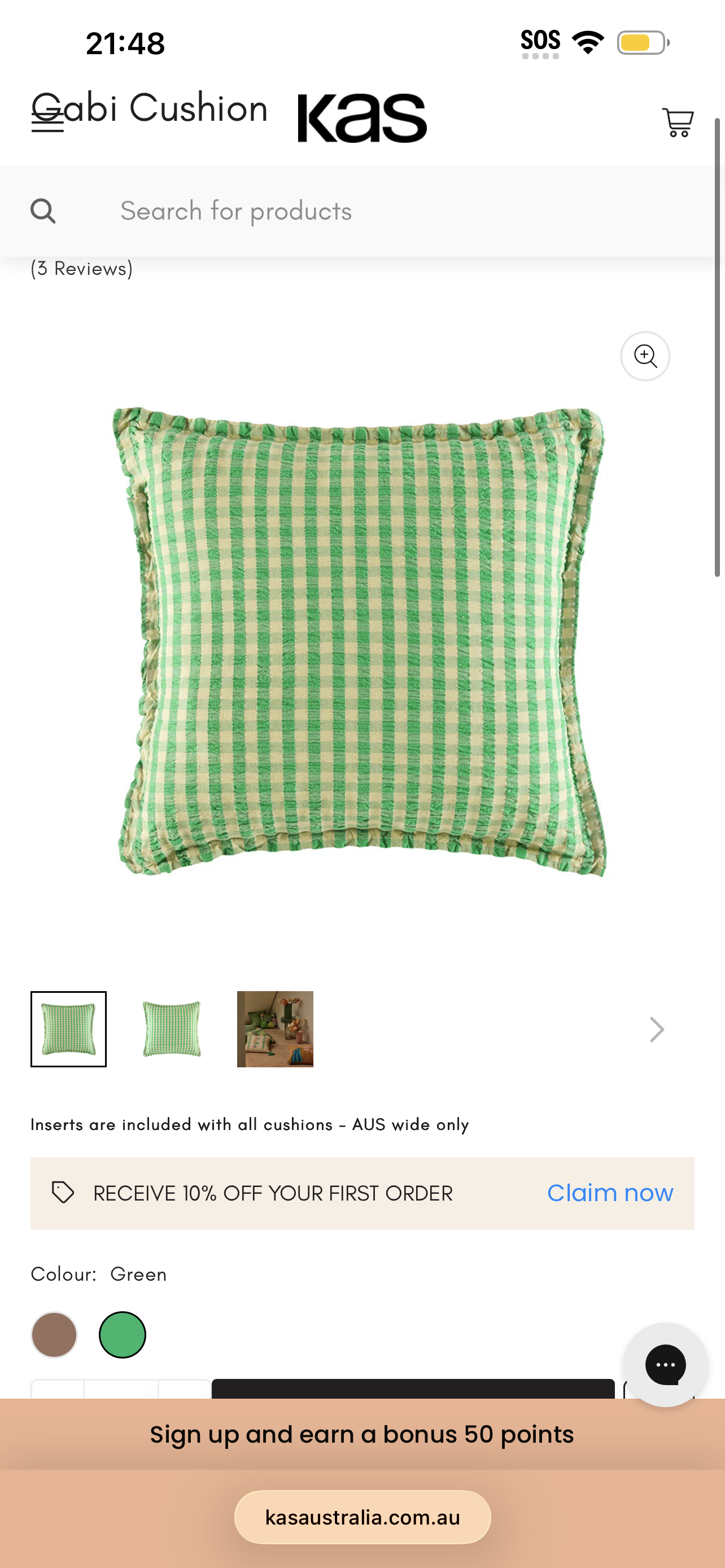 KAS cushions