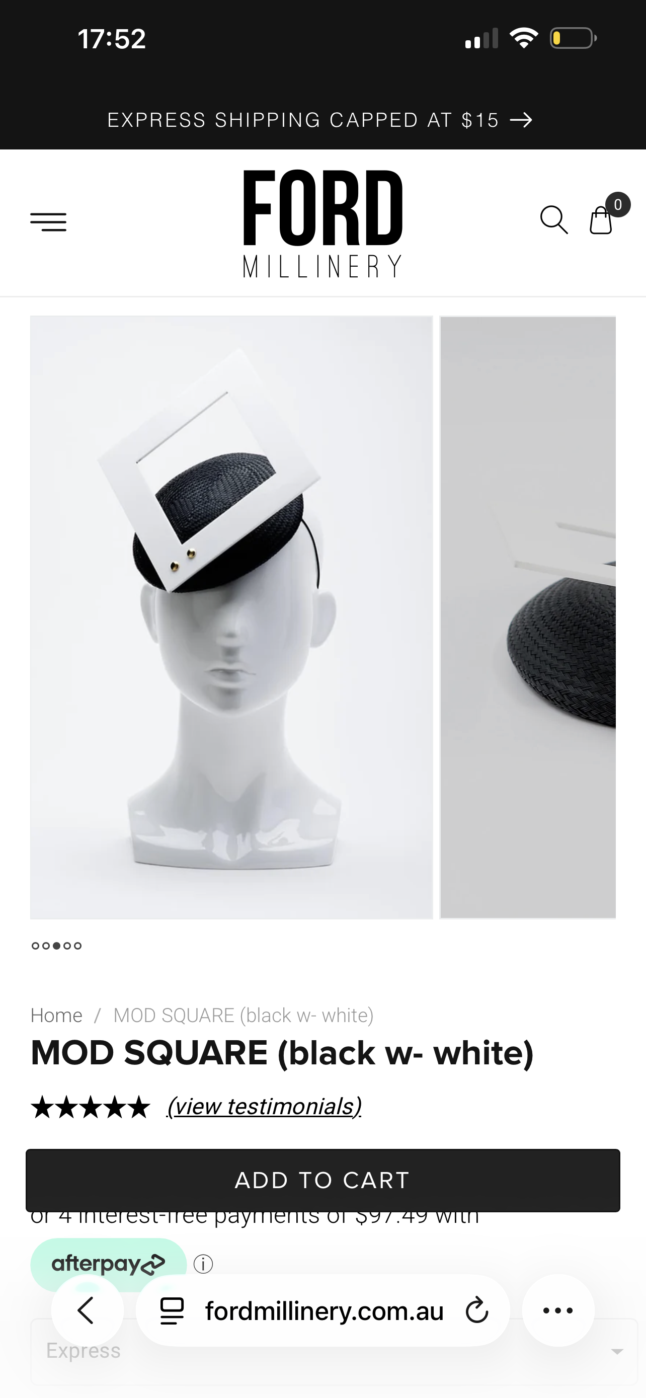 FORD MILLINERY -MOD SQUARE