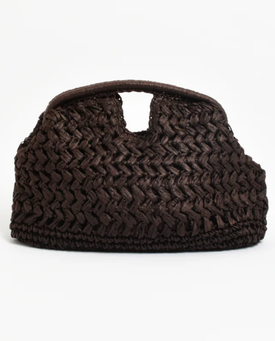 Open Handle Paper Weave Clutch Coco