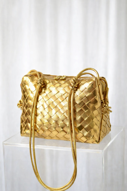 L'Ora D'Oro Pip Gold Leather Bag