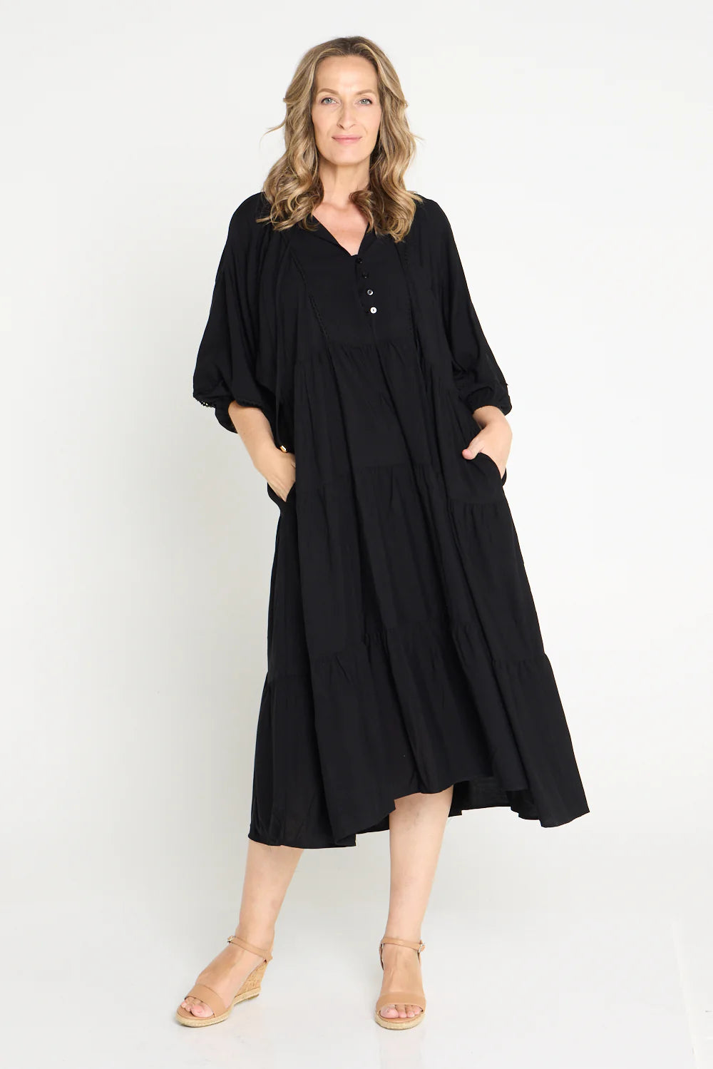 Boho Mata Dress RED GREEN BLACK