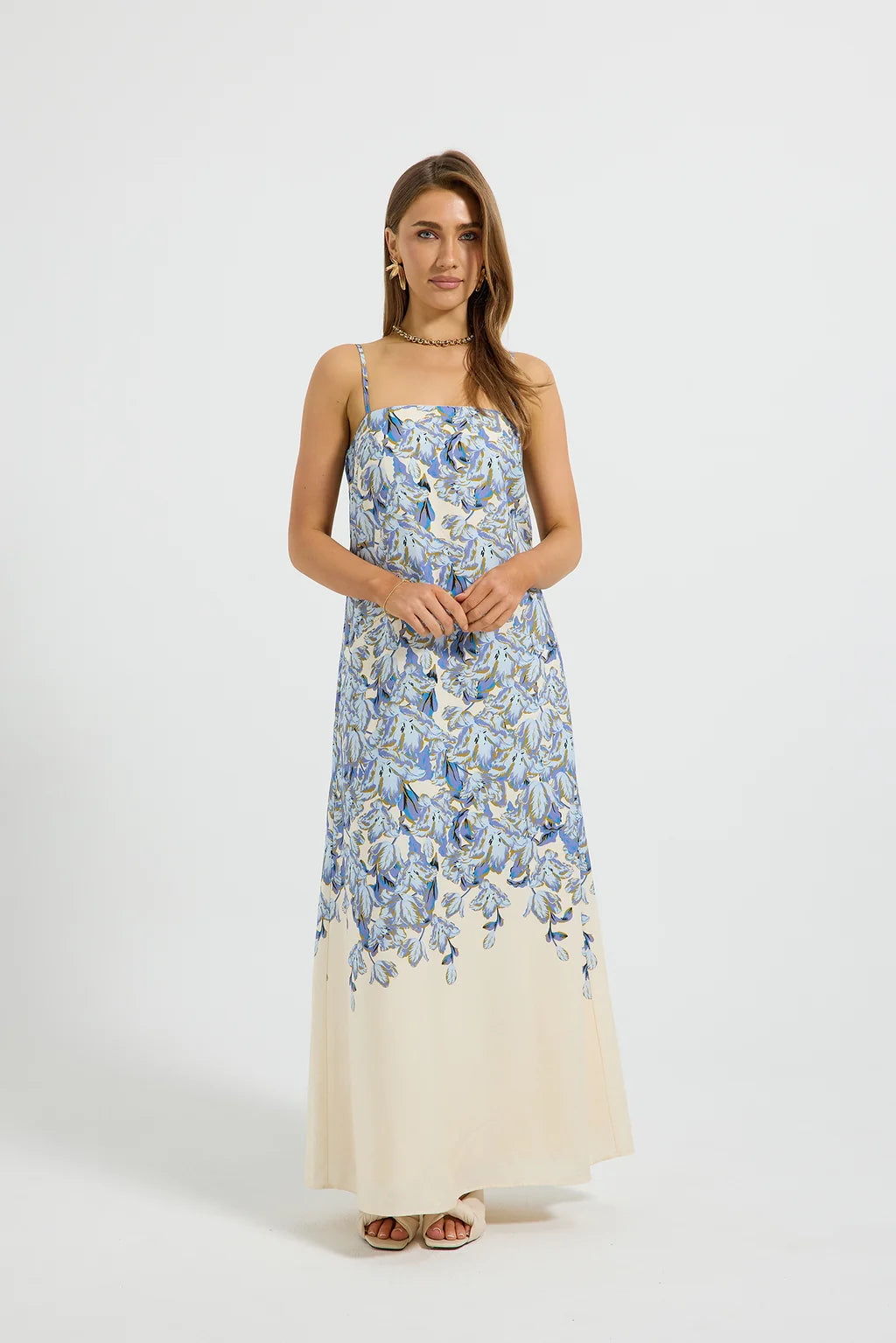 Pasduchas Bowie Maxi Dress in Bluebell Floral