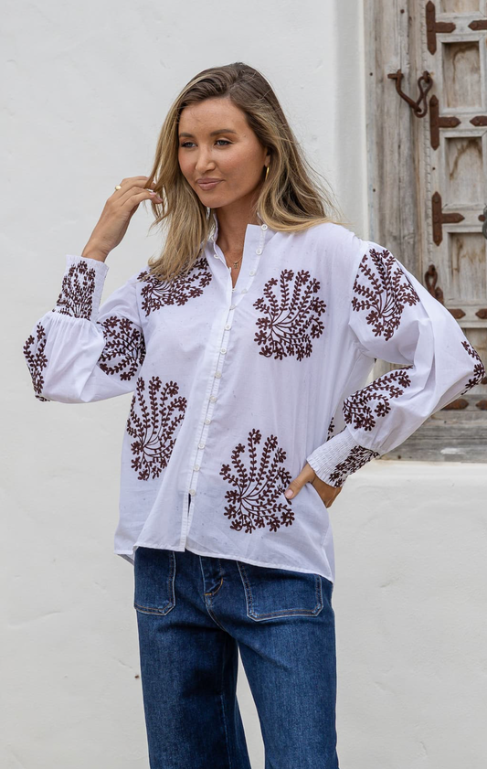 Joop and Gypsy Choc and White Long sleeve tops.