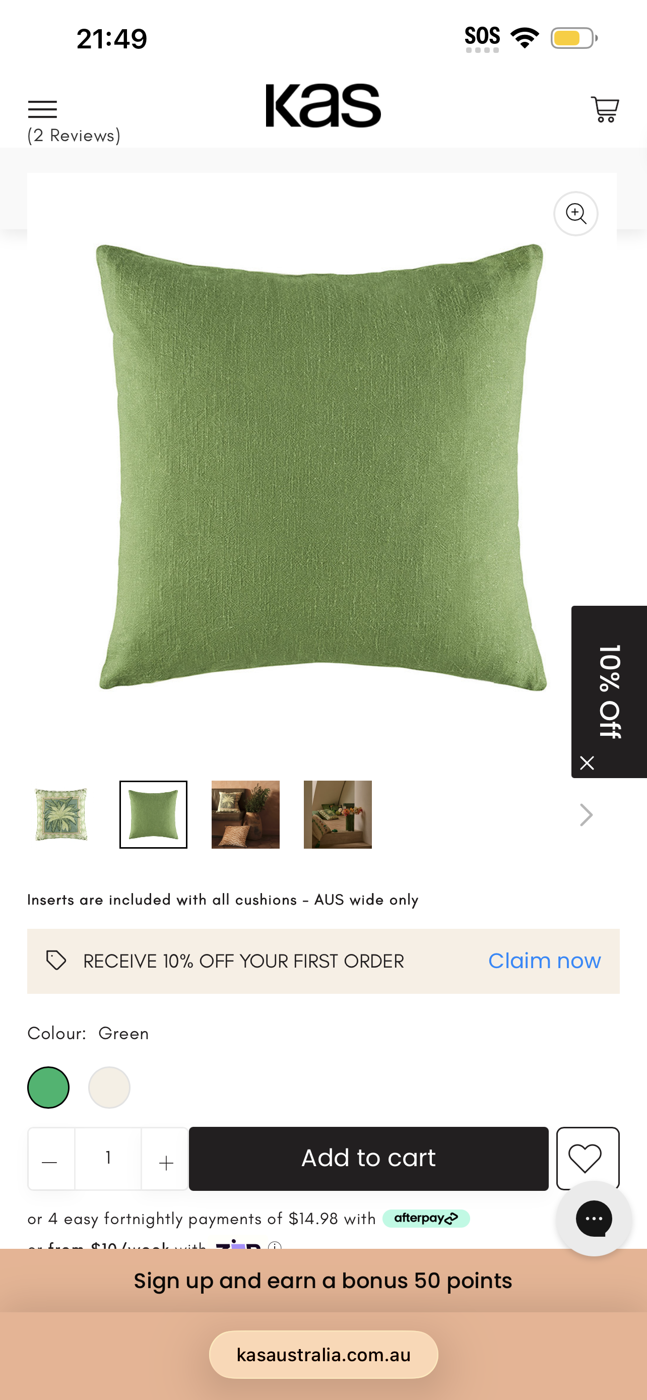 KAS cushions