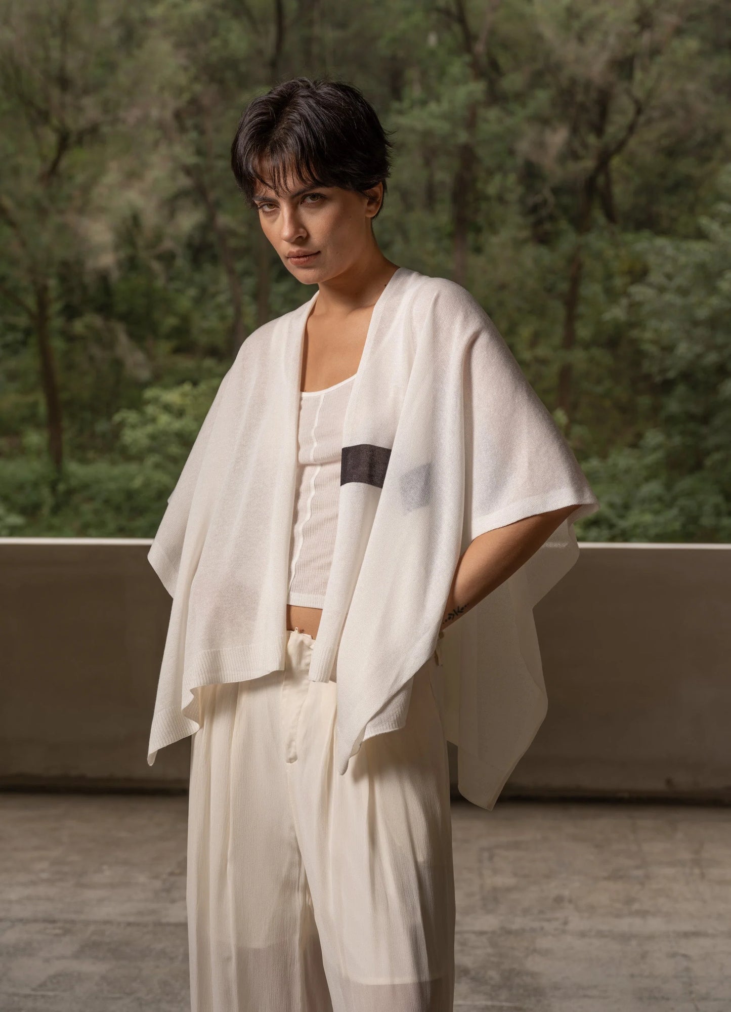 Bone & Arrow Hyx Wrap White with Black Trim