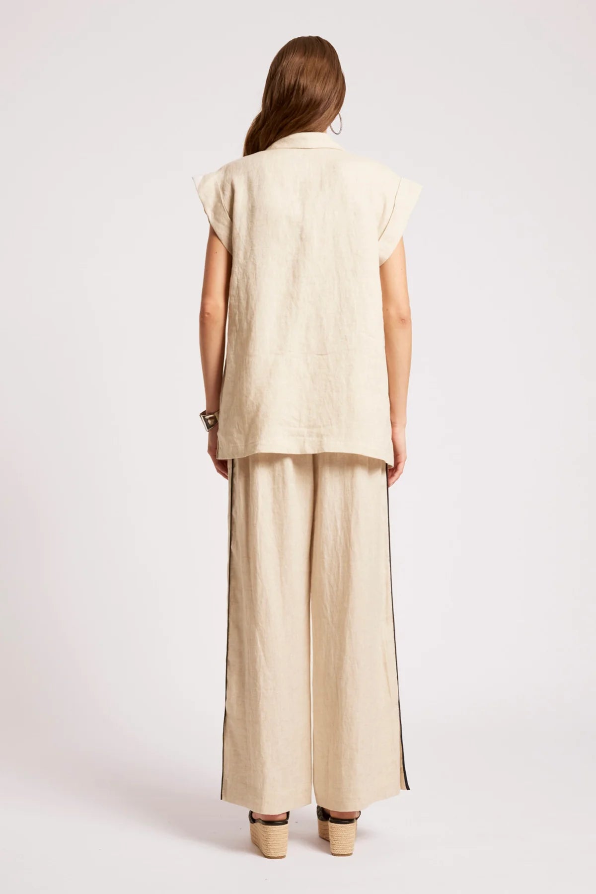 Eb + Eve Maris Blazer Vest in Tusk