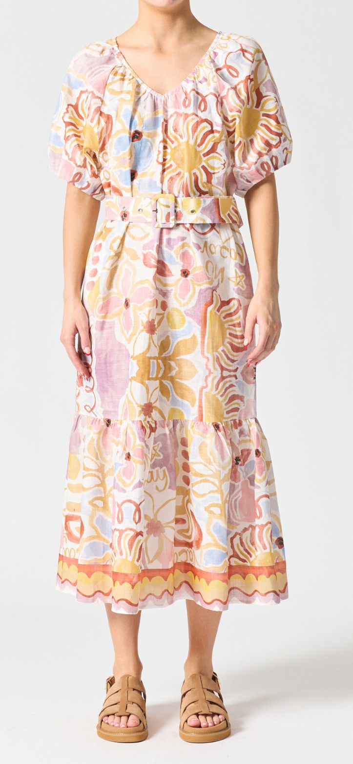 Walnut Hawaii Dress “On Vacay” Print